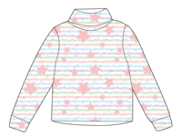 Nouvelle Arrivée Hauts Rayés à Col Montant et Manches Longues pour Petites Filles – Idéal pour Tenues Décontractées et Scolaires – Hauts Personnalisés de Haute Qualité pour Bébés et Enfants