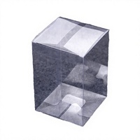 Boîtes transparentes en PET pliables de 4 pouces, 0,5 mm, en acétate clair et PVC, pour bougies et autocollants - Vente en gros