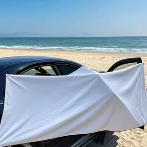 Tapis de bain antimicrobien à séchage rapide en polyester à poils coupés carrés, motif sportif, pour la plage, adulte - Product Image 1