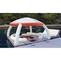 Vente chaude, île flottante gonflable pour jeux aquatiques en été, Partybana Aqua Banas, plateforme gonflable