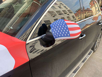 Décoration de voiture, drapeau de voiture personnalisé, drapeau national de football, couvre-miroir de voiture, drapeau pour tous les drapeaux des pays