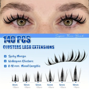 Faux cils en grappe DIY pour professionnels, volume 3D, effet vison, marque privée, vente en gros, cils inférieurs en grappe à <span class=keywords><strong>pointes</strong></span> - Product Image 3
