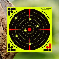 Diana de Plástico Amarilla con Diseño de Plumas Dericsson 12x12 para Entrenamiento de Tiro con Arco y Flechas