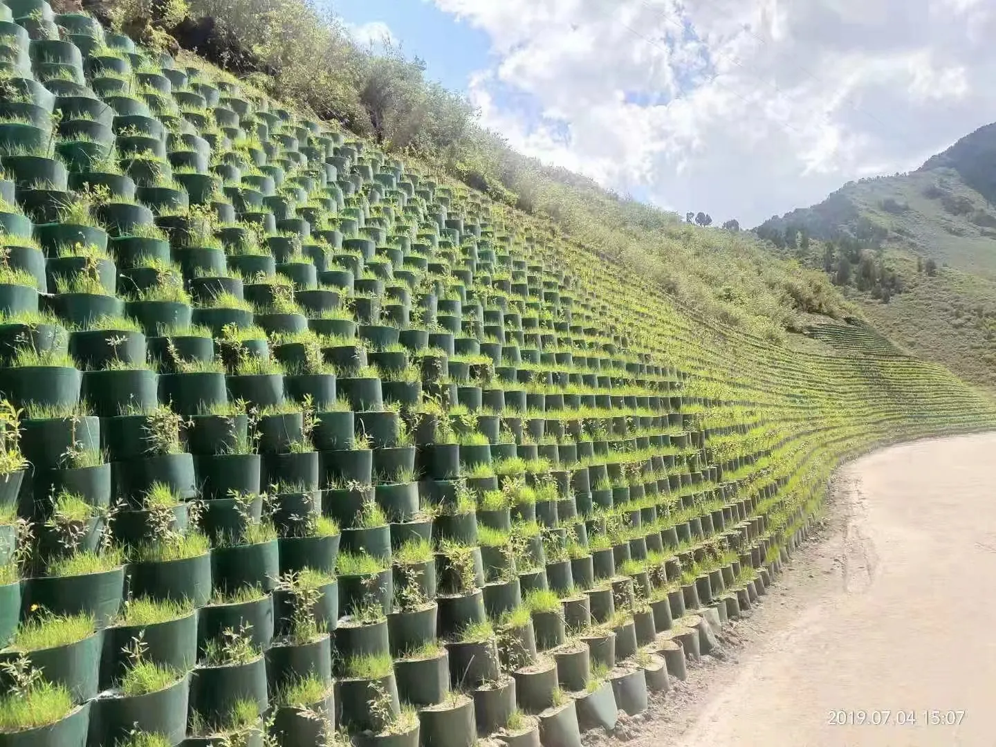 Certificato Taian CE protezione del pendio e muro di sostegno produttore di celle Geo con griglia di ghiaia