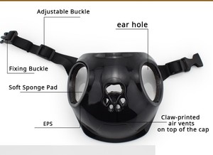 Haustier Schutzhelm mit Ohr löchern für Hunde Katzen Haustiere Schutz hüte Großhandel - Product Image 2