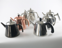 Fabrication de théière à café à double paroi théière en acier inoxydable résistante à la chaleur avec poignée en nylon