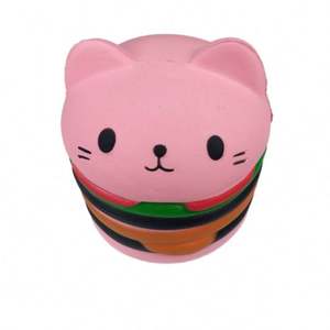 Squeeze 3-Piece Jumbo <b>Food</b> <b>Squishy</b> Set for 5 to 7 Years Slow Rising Stress Relief Made of PVC PU Foam Silicone Hamburger - Product Image 1