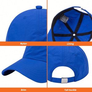 Gorra de Campamento con Visera Curva, Gorra de Papá para Campamento, Gorra de Nailon Ligera y Suave para Correr - Product Image 4