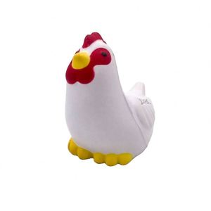 Funny Promotional Gift Animal Shape PU Foam White Chicken Stress <b>Ball</b> <b>Squeeze</b> Relief <b>Ball</b> Custom logo - Product Image 2