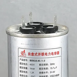 BSMJ Cylinder Shape Electric Reactive Compensation Saver 1kvar Power Capacitor