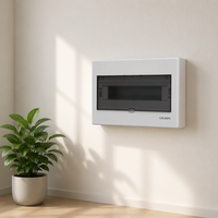 Boîtier de distribution MCB 13 voies en plastique avec base métallique, pour montage en surface ou encastré, boîte de distribution de disjoncteurs OEM