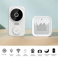 Nouvelle sonnette vidéo intelligente sans fil avec interphone, vision nocturne infrarouge, caméra HD et alarme de sécurité domestique - Électronique