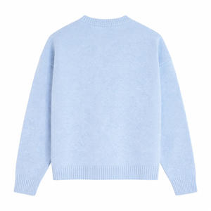 Maßgefertigter OEM ODM Herren Strickpullover Baumwoll-Strickware Jacquard-Pullover Hersteller Rundhals Langarm Strickpullover für Männer - Product Image 2