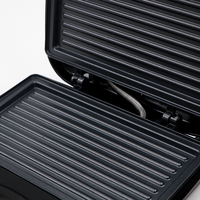 Automatique à 2 Tranches Panini Antiadhésif Plat Plaque Sandwich Petit Dejeuner Toasteur