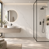 Panneau mural SPC moderne, imperméable, en PVC, imitation marbre, panneau mural UV, installation facile pour le salon, la salle de bain, la décoration d'hôtel