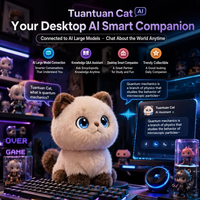 Juguete de Peluche Inteligente con IA, Gato Tuantuan, Control por Aplicación, Mascota Electrónica Doupao, Compañero Emocional, Regalo Multilingüe