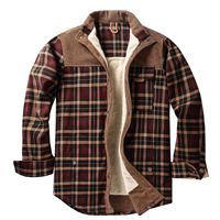 Vêtements d'usine, chemise à manches longues pour homme, doublée en sherpa, veste en flanelle, manteaux en polaire à carreaux