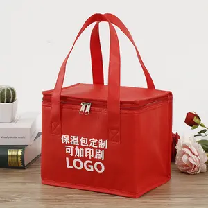 Ucuz özel logo baskı su geçirmez piknik öğle yemeği yalıtımlı soğutucu çanta