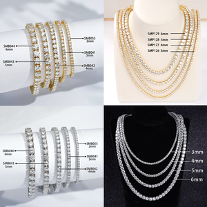 สร้อยข้อมือเทนนิส Starsgem เงินแท้ 925 ประดับเพชรโมอิสซาไนต์ทรงกลมเจียระไนแบบบริลเลียนท์ ตัวเรือนแบบหนามเตย ขนาด 3 มม. ทรงกลม เครื่องประดับแต่งงานสุดคลาสสิกสำหรับผู้หญิง - Product Image 4