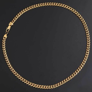 Collar para hombre <span class=keywords><strong>de</strong></span> acero inoxidable chapado en oro <span class=keywords><strong>de</strong></span> 18 quilates, cadena cubana encriptada, collar y pulsera estilo hip hop - Product Image 6