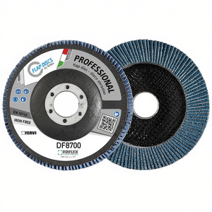 Disque à lamelles professionnel Fervi DF8700, disque abrasif sans fer, 115 mm - Product Image 1