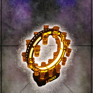 Étagère flottante LED rechargeable avec logo personnalisé VIP, support de vêtements pliable, métal poli, portable, 5 étagères, auto-adhésif - Product Image 2