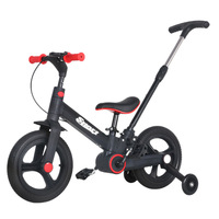 Vélo pliant multifonction en acier au carbone pour enfants, prix d'usine de gros, avec roues d'apprentissage et mode poussette