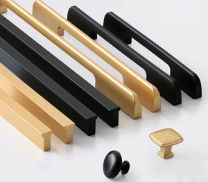 Pulls Furniture Hardware Kitchen Cabinet Cupboard Dresser Wardrobe Drawer <strong>Door</strong> <strong>Gold</strong> Black Modern Pull Handles - Product Image 5