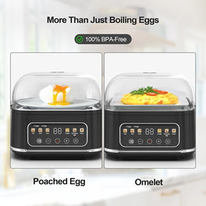 Nuovo Design 2026: Cuociuova Elettrico Rapido e Intelligente con Display Colorato, Capacità 6 Uova, per Uova Sode/Medio-Sode/Durcissime - Product Image 3
