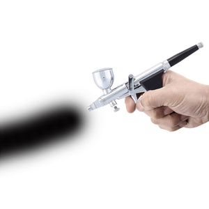 Pistolet <span class=keywords><strong>aérographe</strong></span> à piston à alimentation par gravité en cuivre, double action, pour nail art, décoration de gâteaux, <span class=keywords><strong>peinture</strong></span>, grande capacité - Product Image 1