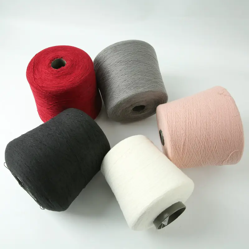 Fournisseurs d'usine fil en gros 28Nm/2ply HB teint 100 acrylique mélangé fil anti-boulochage anneau filé fil à tricoter multicolore