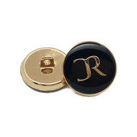 Boutons de chemise malais en alliage de zinc écologique 24L pour hommes Logo personnalisé plat couture vêtements en métal tige Style placage techniques