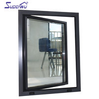 Ventanas NFRC personalizadas marco de aluminio abatible ventana abatible para el hogar