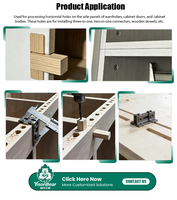 Machine de perçage CNC pour panneaux de porte et trous latéraux avec moteur de broche de 2,2 kW, routeur à bois haute vitesse pour la fabrication de meubles