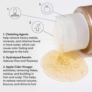 Shampoo capillaire à la kératine et au <span class=keywords><strong>vinaigre</strong></span> de cidre de pomme coréen, sans sulfate, nettoyage en profondeur, hydratant, apaisant, équilibrant le pH, contrôle du sébum - Product Image 2