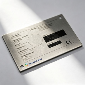 Custom <b>Metal</b> Nameplate Serial Number Ce Equipment Tag Aluminum Laser Engraved Silk Screen Printed Label Oem - Product Image 6