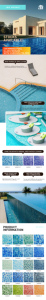 Foshan di alta qualità 25x25x4mm vetro riciclato blu pareti piscina piastrelle mosaici moderno Parquet Design per alberghi 4mm - Product Image 3