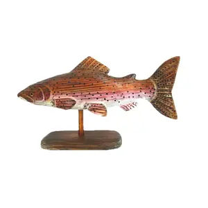 wood carving wooden fish craft