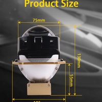 SANVI Nouveau projecteur bi-LED F50 3 pouces pour phare de voiture 51W/58W 5500K 12V Compatible universellement avec les accessoires de voiture Accord