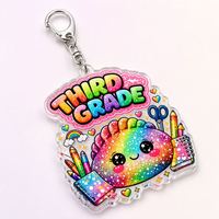 Porte-clés personnalisés en acrylique en gros – Cadeau pour élèves de troisième année – Porte-clés arc-en-ciel Bao – Breloque de récompense pour l'école primaire – Vente en gros