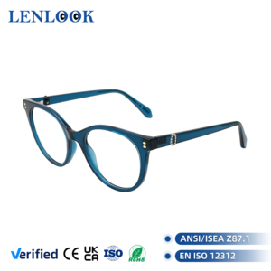 Vente en gros d'usine, lunettes de vue modernes et tendance, monture ronde personnalisée, matériau TR, verres TAC, lunettes de créateur personnalisées pour hommes - Product Image 1