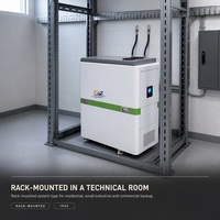 Système de stockage d'énergie industriel tout-en-un monté en rack, onduleur-batterie 10KW 40KWh LiFePO4 hybride hors réseau IP54 CAN RS485