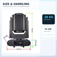 Projecteur à faisceau mobile Sky Beam 550W IP65 étanche, double prisme RGBW 13 couleurs DMX512, éclairage de scène extérieur pour événements