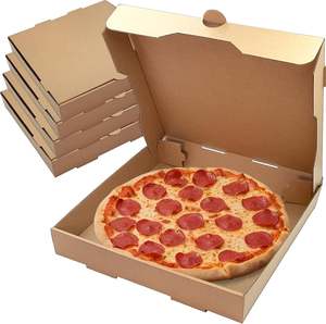 Cajas para Pizza con Ranuras, Caja de Embalaje con Logotipo Personalizado, Varios Tamaños, Corrugado, Alta Calidad, Reciclado, Impermeable, Portátil - Product Image 1