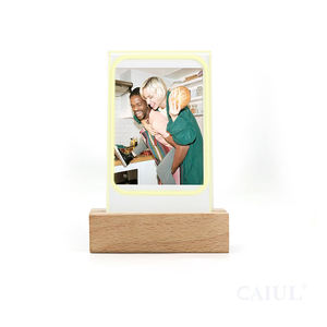 Bán buôn trang trí nội thất tường nghệ thuật hình ảnh khung Acrylic gỗ hình ảnh khung với ánh sáng LED instax mini khung ảnh - Product Image 1