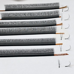 Extensions de <span class=keywords><strong>cils</strong></span> individuels en éventail préfabriqués, forme W V étroite, effet naturel doux mat et dense, épaisseur 0.07, pour marque privée (<span class=keywords><strong>Cils</strong></span> 3D <span class=keywords><strong>4D</strong></span> 5D) - Product Image 2