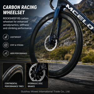 Bicicleta de Carretera Wowei SK02, Completamente de Carbono, 12 Velocidades, Frenos de Disco Hidráulicos Shimano Ultegra Di2, Ruedas de 28 Pulgadas, Ligera, Aerodinámica, para Carreras - Product Image 4