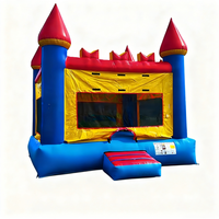 Château gonflable de qualité commerciale pour enfants, durable, PVC 0,55 mm, capacité 500 kg, installation facile, pour fêtes en extérieur et dans le jardin