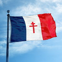 Drapeau français 1940-1944, 90x150cm, bannière commémorative historique, œillets en laiton, 100% polyester, double couture, couleurs vives