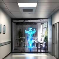 Écran LED transparent P6.25 à film holographique pour scène intérieure, mur vidéo LED 3D à vision directe pour exposition
